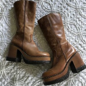 Vintage London Underground Platform Leather Boot